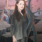 Angelina Jolie, Öl auf Leinwand, 70 x 50 cm, Verkauft