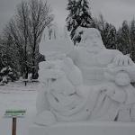 Schneeskulptur „Posaidon“